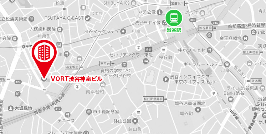 VORT渋谷神泉ビルマップ